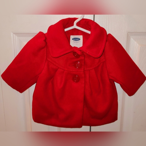 Red Pea Coat for Infant - Picture 1 of 1